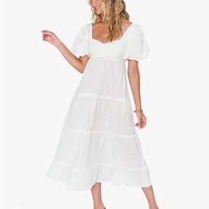 Show Me Your Mumu Oddette Midi Dress - White